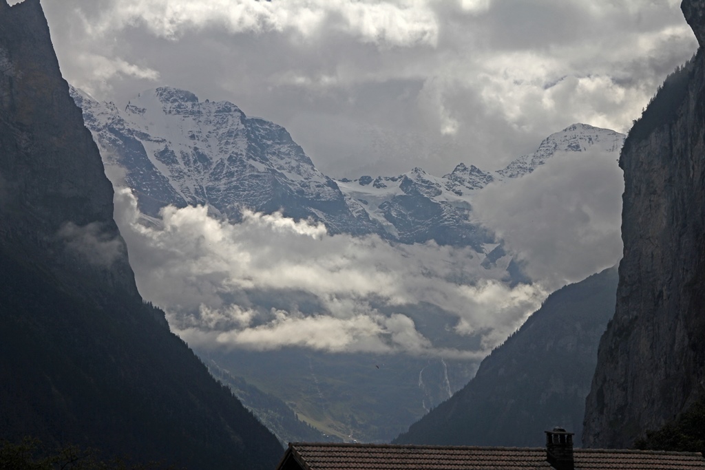 Mountains (Grosshorn and Breithorn) South of Valley